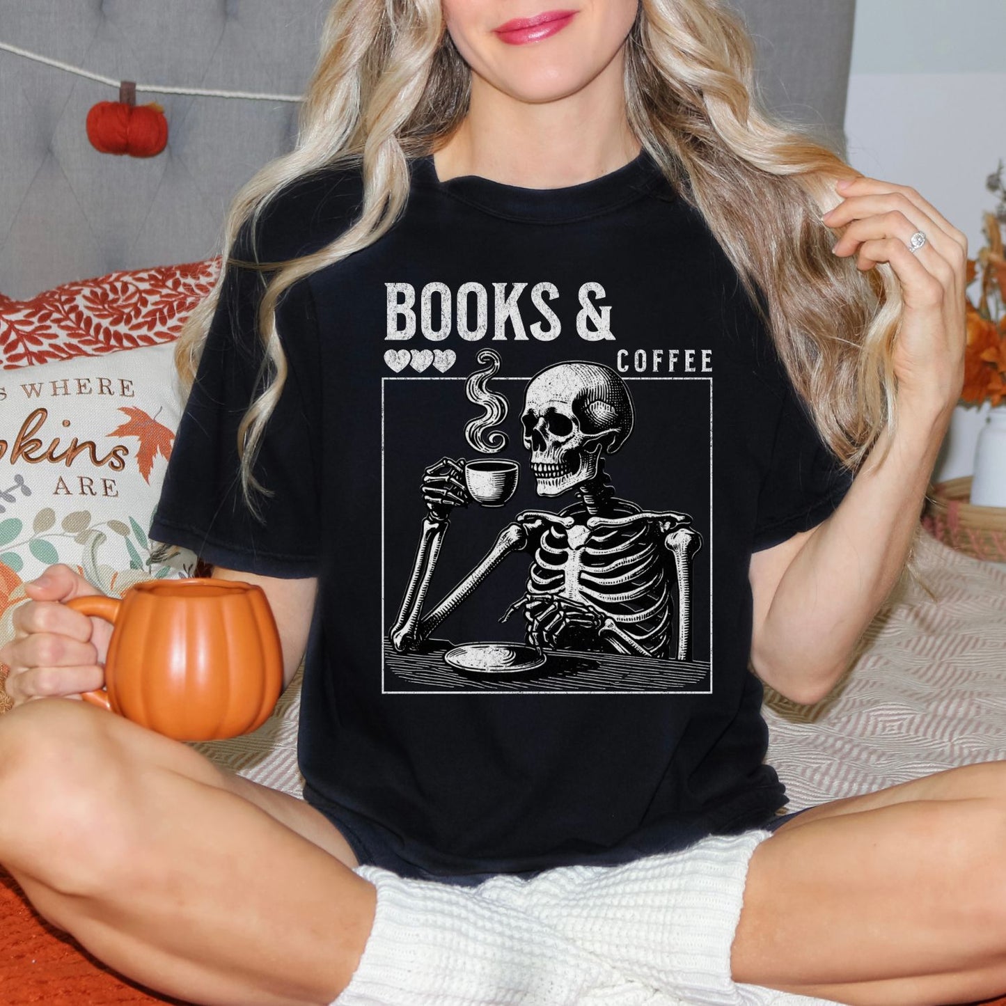 Books & Coffee Women's Graphic Tee